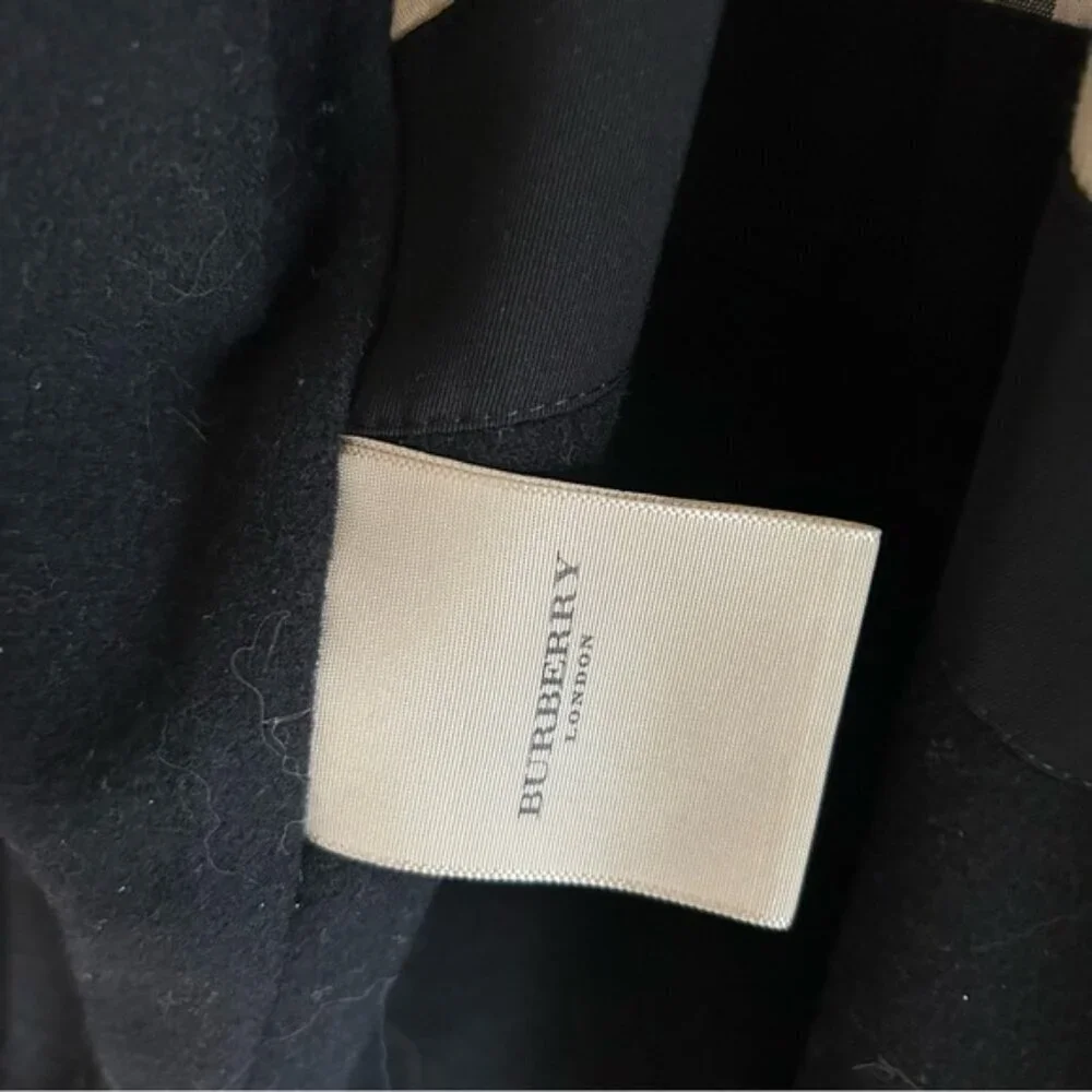 Burberry Vintage Men Black Lawrence Trench Coat with Removable Wool Vest Size 46 - Picture 14 of 16